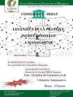 Conférence-débat - les enjeux de la pratique institutionnelle à Madagascar - CCIA Antaninarenina‍