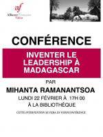 Conférence - Inventer le leadership à madagascar par Mihanta Ramanantsoa à la bibliothèque de l'Alliance Française de Toliara