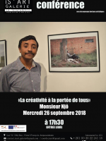 Conférence - "La créativité à la portée de tous" - Mr Njô - Is'Art Galerie‍