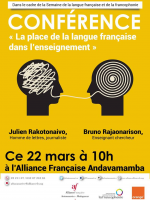 Conférence "La place de la langue française dans l'enseignement" - AFT - Alliance Française d'Antananarivo‍