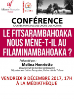 Conférence "Le Fitsarambahoaka nous mène-t-il au filaminambahoaka ?" - AF - Alliance Française de Toliara‍