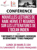 Conférence - Nouvelles lectures de Rabe Hervé et regards sur les littératures de l'Océan Indien - AF - Alliance Française de Toliara‍