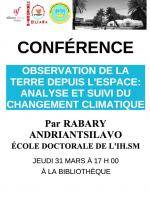 Conférence Observation de la terre depuis l'espace : Analyse et suivi du changement climatique par Rabary Andriatsilavo à l'Alliance Française de Tuléar