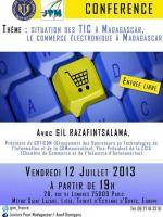 Conférence Situation des TIC à Madagascar Le commerce électronique à Paris avec Gil Razafintsala