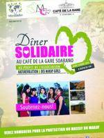 Diner solidaire au Café de la Gare au profit de l'association Naturevolution & des makay girls