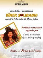 Diner Solidaire au profit de l'association la Maison d'Aina - ambiance musicale assurée par Sacha B