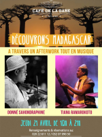 Donné Sahondraphine, Tiana Ramarokoto - after work tout en musique au Café de la Gare