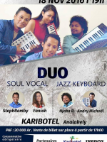 Duo Soul vocal & Jazz keyboard au Karibotel & Domaine Manerinerina Analakely‍