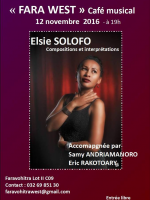Elsie‍ café musical au Fara West Faravohitra‍ accompagnée par Samy Andriamanoro‍ & Eric Rakotoary‍