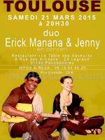 Erick Manana et Jenny en concert au Restaurant La table des saveurs Pechbonnieu