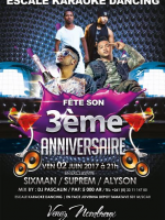 Escale Club Anjoma‍ fête son 3ème anniversaire avec Sixman‍ , Suprem 2.0‍ & Alison‍