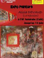 Expo peinture Alicia Devad (La Réunion) à l'Alliance Française d'Antsirabe