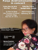 Fanja Andriamanantena in concert Zinc Bar New York