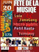 Fête de la musique au Vakok'Arts Trano avec Lola, ZanaGasy, Petit Rasta, Tsimiasy, Micro Public