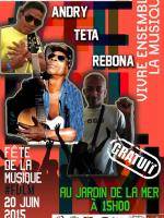 Fête de la musique avec Andry, Teta, Rebona au jardin de la mer