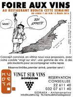 Foire aux vins au restaurant Kudéta