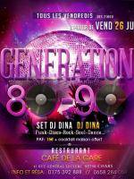 Generation 80-90 avec Dj Dina au Restaurant Café de la Gare Chars France