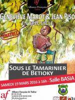 Geneviève Marot et Jean Piso en spectacle - Sous le Tamarinier de Betioky