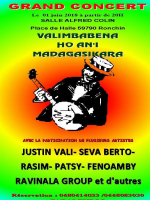 Grand concert - Salle Alfred Colin Ronchin avec Justin vali‍ , Seva‍ , Fenoamby‍ , Ravinala Group, Patsy, Rasim‍