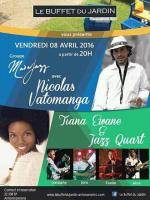 Groupe Madajazz avec Nicolas Vatomanga, Tiana Ewane & Jazz Quart au Buffet du Jardin