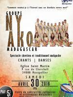 Groupe Ny Ako en concert Eglise Saint Martin Montpellier
