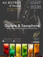 Guitare & Saxophone avec Gérard Ratsimiseta et Anjaniony au Bistrot d'Anosy