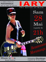 Iary the queen of Rock en cabaret à la commune urbaine de Moramanga