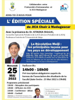Edition spéciale du JICA Chair à Madagascar avec le Dr KITAOKA Shinichi -