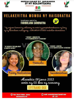 Velakevitra momba ny Haisoratra - Faribolana Sandratra - Efitrano Dox Tranombokim-pirenena Anosy