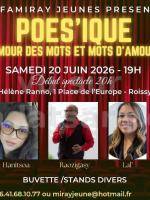 Poes'ique Amour des mots et mots d'amour Hanitsoa, Raozigasy Salle Hélène Ranno Roissy-En-Brie