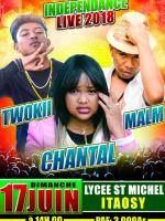 Independance live 2018 Twokii, Chantal, Malm Martiora Lycée Saint Michel Itaosy