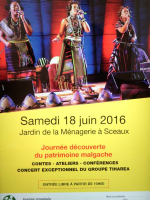 Journée de découverte du patrimoine malgache - concert exceptionnel du groupe Tiharea - jardin de la ménagerie Sceaux