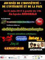 Journée de l'honneteté de l'integrité et de la paix - Lycée Andohalo Antananarivo