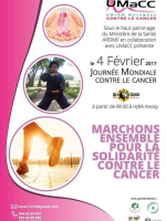 Journée mondiale contre le cancer - marchons ensemble pour la solidarité contre le cancer