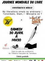 Journée mondiale du livre à l'Alliace Française de Tamatave