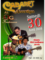 Kiady, Nini Kolibera et Jovin en concert au QG Fiadanana cabaret acoustique