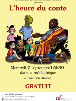 L'heure du conte animé par Maeva dans la médiathèque - Alliance Française d'Antsiranana