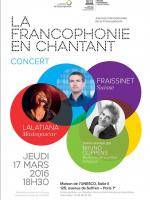 Lalatiana - La francophonie en chantant concert à l'Unesco Paris