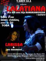 Lalatiana en duo avec Rija Randrianivosoa avec Larissa et ses danseuses à la salle des monts Belgiq