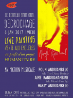 Le couteau émotionnel decrochage live painting Urban Café Antsahabe‍