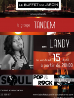 Le groupe TANDEM avec Landy en concert au Buffet du Jardin