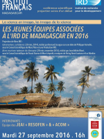 Les jeunes équipés associées à l'IRD de Madagascar en 2016 - IFM - Institut Français de Madagascar‍
