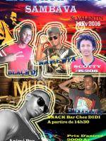 Live show party Saint Valentin avec Black DJ, Namesta, Scotty B-208 au Snack Bar Chez Didi Sambava
