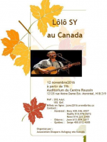 Lolo SY en concert à Montréal Canada - Auditorium du Centre Roussin