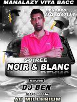 Manalazy vita bacc soirée noir etblanc Millenium Discothèque Ampanefena