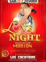 Marion en concert love night au discothèque Les Cocotiers La Réunion