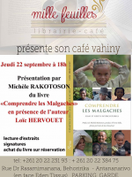 Michèle Rakotoson‍ présente le livre "Comprendre les malgaches" au Mille feuilles Librairie Café Behoririka