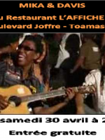 Mika & Davis en concert au restaurant l'Affiche Toamasina