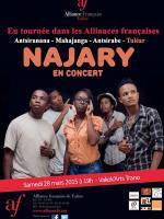 Najary en concert au Vakok'Arts et en tournée dans les Alliances Françaises Antsiranana, Mahajanga