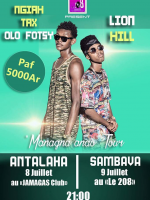 Ngiah Tax Olo Fotsy & Lion Hill en concert au Le 208 Sambava